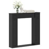 Fireplace Surround Black 100 x 20 x 100 cm Engineered Wood 8006616