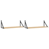 Wall Shelves 2 pcs Sonoma Oak 80x25x25.5 cm Engineered wood 836339