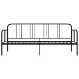 ZNTS Sofa Bed Frame without Mattress Black Metal 90x200 cm 324749