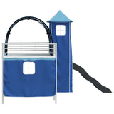Kids'Loft Bed Frame White and Blue 80 x 200 cm Metal 42020900