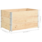 Pallet Collars 3 pcs 50x100 cm Solid Pine Wood 310053