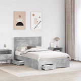Bed Frame with Drawer with Headboard Manual Engineered Wood 3411662