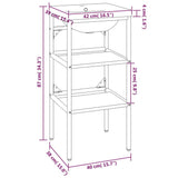 Bathroom Washbasin Frame with Built-in Basin White Iron 3101373