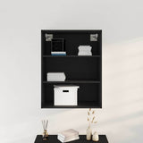 Hanging Wall Cabinet Wall-mounted Black Oak 69.5 x 32.5 x 90 cm 862794