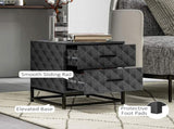 Bedsides Set of 2, Modern Bedside Nightstand with 2 Drawers, Bedside Cabinet Sofa Side T3398P329593