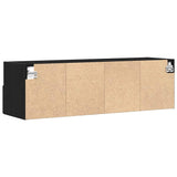 TV Wall Cabinet Wall-mounted 2 pcs Black oak 100 x 30 x 30 cm 862193