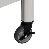 ZNTS Kitchen Work Table with Wheels 100x60x85 cm Stainless Steel 51639