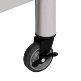 Kitchen Work Table with Wheels 100x60x85 cm Stainless Steel 51639