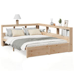 Bookcase Bed without Mattress 140x200 cm Solid Wood Pine 3324352