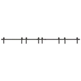 Sliding Door Hardware Kit 366 cm Steel Black 3295795