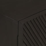 Sideboard Black 55x30x76 cm Solid Wood Mango and Iron 372026