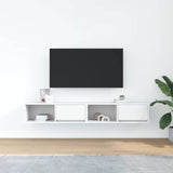 TV Cabinets 2 pcs White 80x31x25.5 cm Engineered Wood 861455