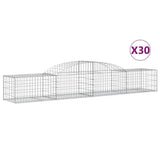 Arched Gabion Baskets 30 pcs 300x50x40/60 cm Galvanised Iron 3146663