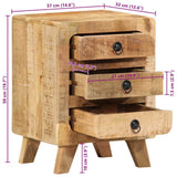 Bedside Cabinet 37x32x50 cm Solid Wood Rough Mango 4104515
