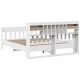 Bed Frame without Mattress White 180x200 cm Super King Solid Wood Pine 3323252