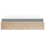 ZNTS Bed with Mattress 180x200 cm Super King Solid Wood Pine 3281925