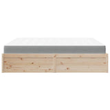 ZNTS Bed with Mattress 180x200 cm Super King Solid Wood Pine 3281925