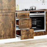 ZNTS Kitchen Base Cabinet Porto Smoked Oak Engineered Wood 854225