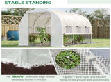 Walk-in Polytunnel Greenhouse Green House with Roll-up Sidewalls, UV-resistant PE Cover, 3 x 2 x 2m, T3398P317759