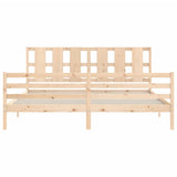 Bed Frame without Mattress 200x200 cm Solid Wood 3194136