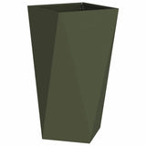 Planter 2 pcs Olive Green 40 x 40 x 75 cm Steel 883787