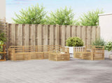 Outdoor Sofa Set 7 pcs White Solid Acacia Wood 3391424