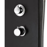 ZNTS Shower Panel Unit Aluminium 20x44x130 cm Black 142996