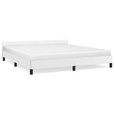 Bed Frame without Mattress White King Faux Leather 347534
