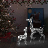 Reindeer Family Cool White Acrylic Small Decorative Inlays 329790