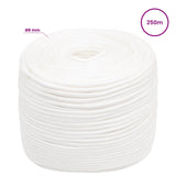 Multipurpose Utility Rope 8 mm 250 m White PP 420 kg Max Load 3472828