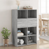 Highboard Grey Sonoma 80x42.5x124 cm Engineered Wood 3281390