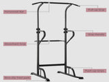 Power Tower Dip Station Pull Up Bar Multi-Function Push Up Equipment with Adjustable Height for Home T3398P347520