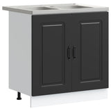 Kitchen Cabinet Kalmar Black 80 x 46 x 81.5 cm Engineered Wood 3315002