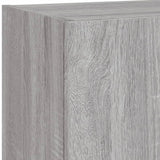5 Piece TV Wall Units with LED Grey Sonoma Engineered Wood 3216730