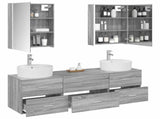Bathroom Furniture Set 5 pcs Grey Sonoma 3406892