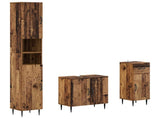 3 Piece Bathroom Cabinet Set HAARLEM Engineered Wood 3417862