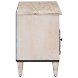 TV Cabinet with Shelf White 100 x 33.5 x 46 cm Solid Mango Wood 4018384