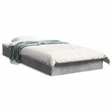 Bed Frame without Mattress Concrete Grey 75x190 cm Small Single 842080