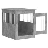 Dog Crate Furniture Concrete Grey 55x75x65 cm Engineered Wood 838319