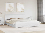 Bed Frame with Headboard White 160 x 200 cm Engineered Wood 3411280