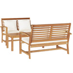 Garden Sofa Set Natural Solid teak wood 3356856