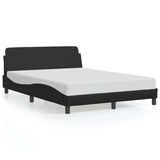 Bed Frame "Dover" Black 135x190 cm Double Faux Leather 373331