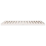 Floor Bed Frame White 213.5 x 184 x 9 cm Solid Pine Wood 869743
