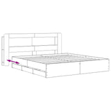 Bed Frame with Storage and Headboard Artisan Oak 180 x 200 cm 3445832