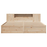 Bed Frame without Mattress 200x200 cm Solid Wood Pine 3323404