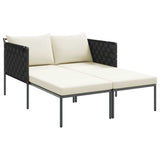 Sunbed Anthracite 153 x 115 x 69.5 cm Powder-Coated Steel 42004136