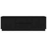 TV Cabinet with LED Lights Black Oak 160.5x41x50 cm 3328427