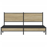 Metal Bed Frame without Mattress Sonoma Oak 160x200 cm 4007871