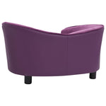 Dog Sofa Burgundy 69x49x40 cm Plush and Faux Leather 171035