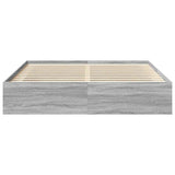Bed Frame without Mattress Grey Sonoma 180x200 cm Super King Super King Size 3203885